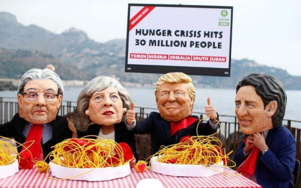 Η διαμαρτυρία της Oxfam για τη Σύνοδο των G7 στην Σικελία