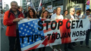 Διαλήλωση ενάντια στις συμφωνίες CETA & TTIP στις Βρυξέλλες